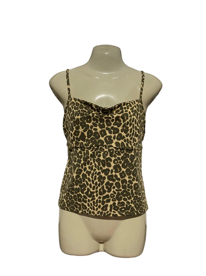 COTTON ON |M| BUST 20| B28| COWL NECK LEOPARD ANIMAL PRINT CAMI TANK TOP