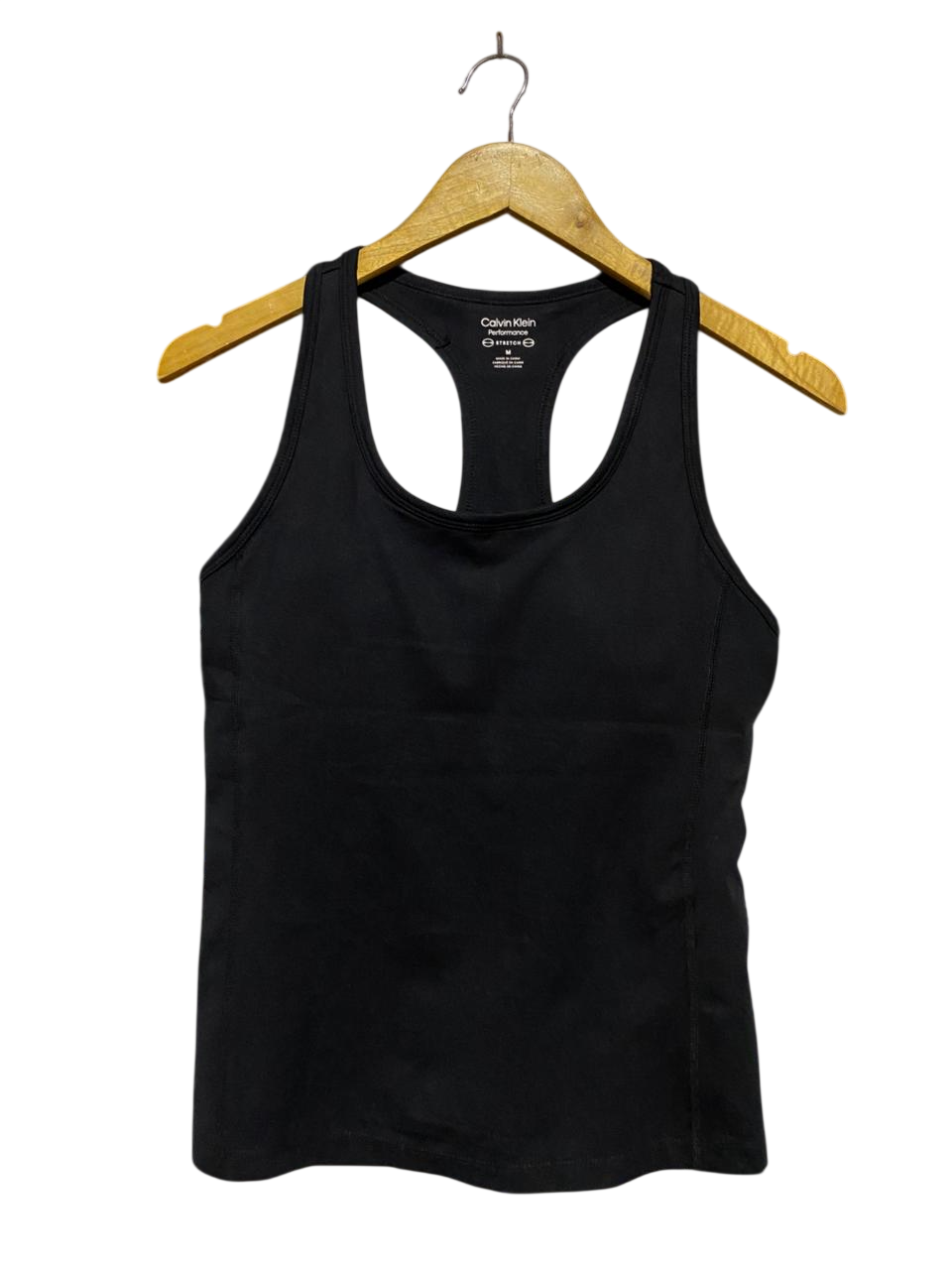 CALVIN KLEIN |M| BUST 15| B28| PERFORMANCE WOMEN JET BLACK RACERBACK TANK TOP