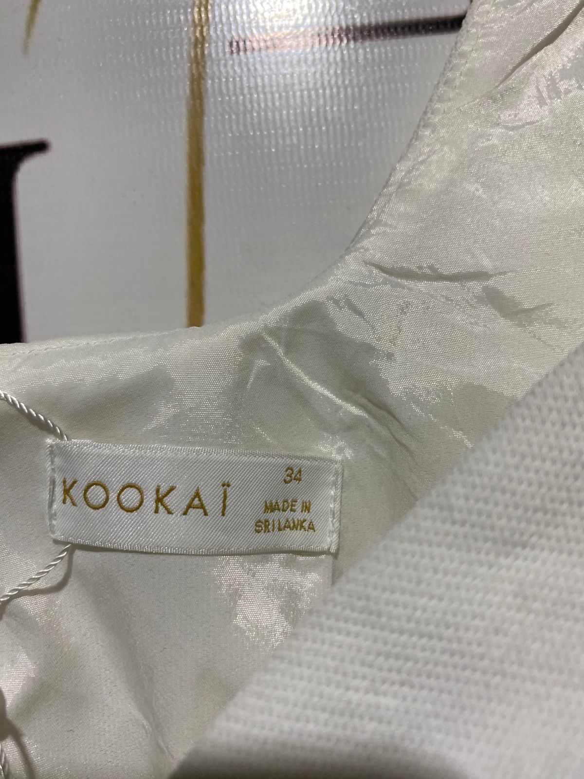 KOOKAI |S| BUST 14| B28| PREMIUM WHITE LINEN-LOOK BUSTIER CROP TOP