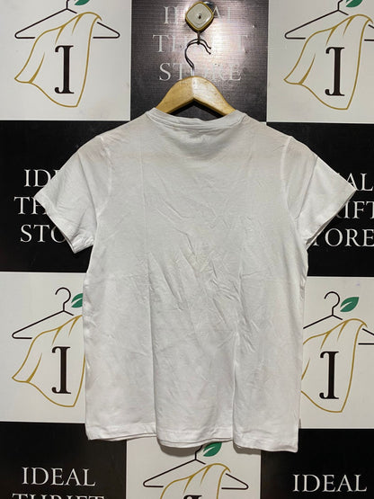 GUESS |L| BUST 18| B28| HEARTBREAKER MAGAZINE GRAPHIC T-SHIRT WHITE