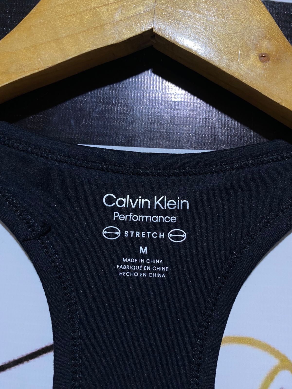 CALVIN KLEIN |M| BUST 15| B28| PERFORMANCE WOMEN JET BLACK RACERBACK TANK TOP
