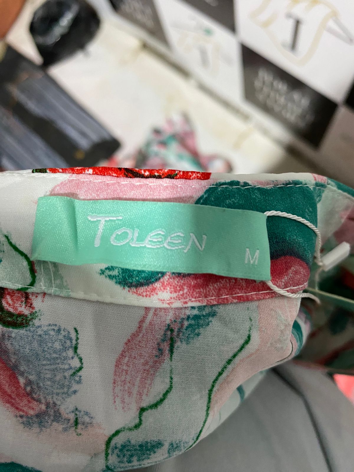 TOLEEN |M| BUST 18| B28| WOMEN MULTICOLOR ABSTRACT PRINT TIERED MAXI DRESS