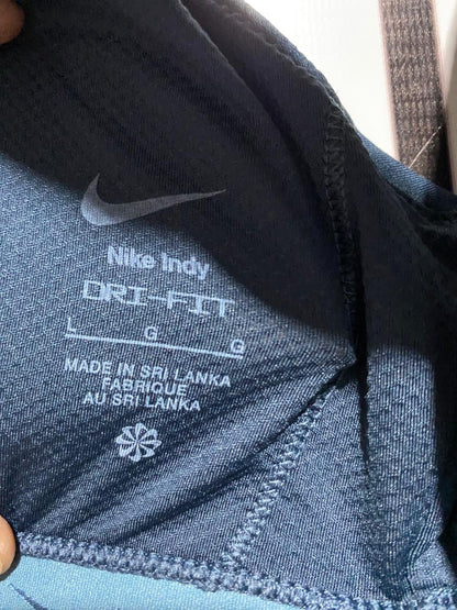 NIKE |L| BUST 15| B28| NAVY BLUE LOGO BAND SPORTS BRA