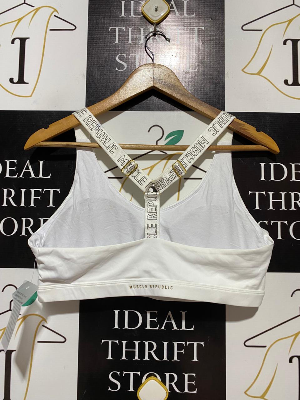 MUSCLE REPUBLIC |XL| BUST 16| B28|PREMIUM HIGH-SUPPORT SPORTS BRA WITH BRANDED STRAPS