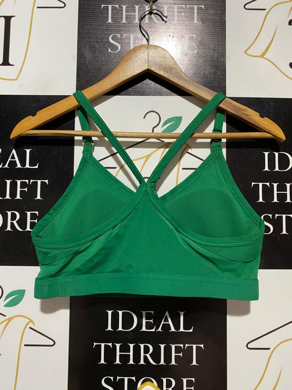 NIKE |L| BUST 15| B28| PREMIUM EMERALD GREEN STRAPPY SPORTS BRA