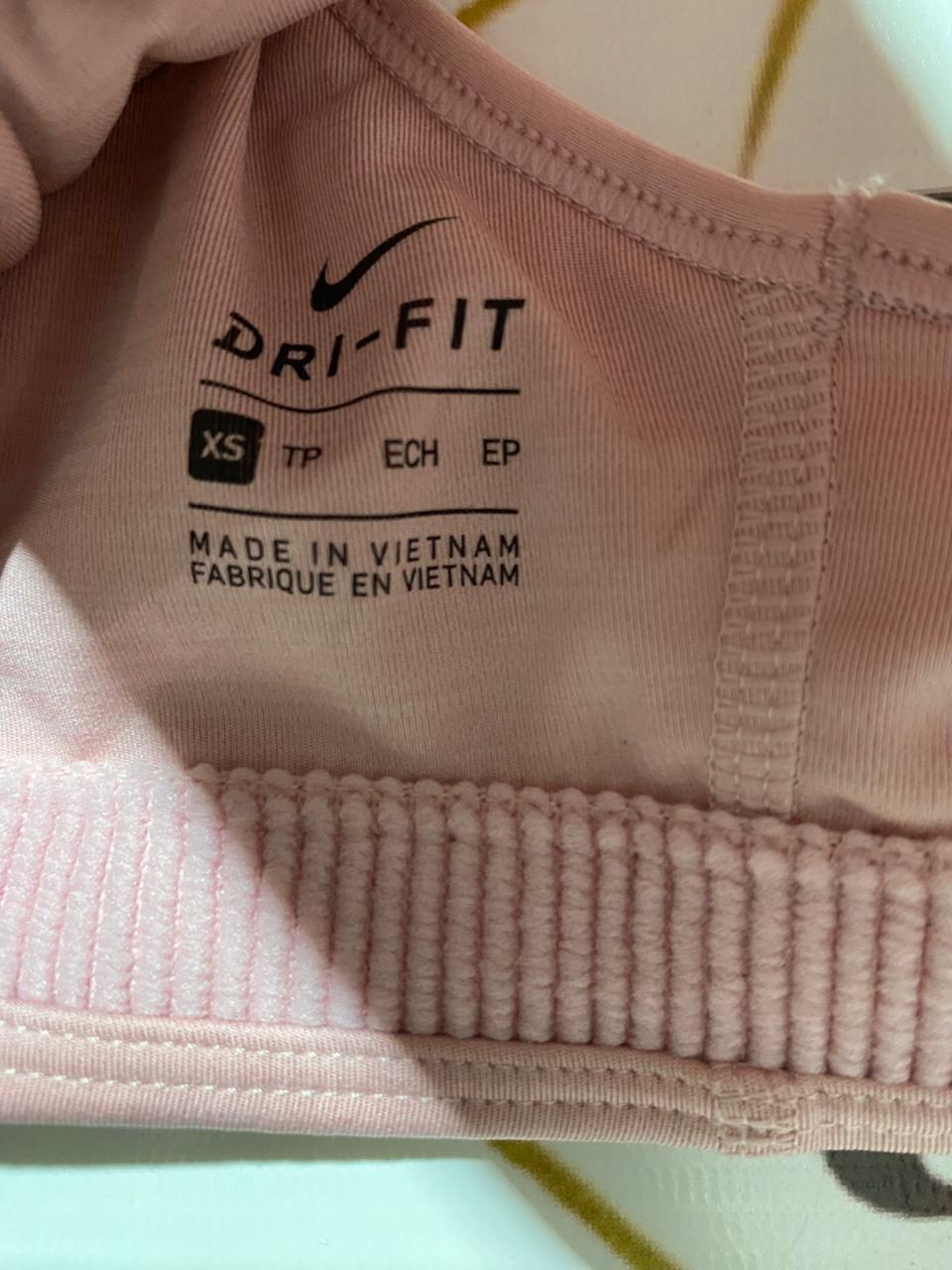 NIKE |XS| BUST 12| B28| DRI-FIT PREMIUM PASTEL PINK SWOOSH RACERBACK SPORTS BRA