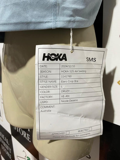 HOKA |L| BUST 17| B28| PREMIUM SKY BLUE HIGH-NECK CROP TANK TOP WITH SPORTS BRA