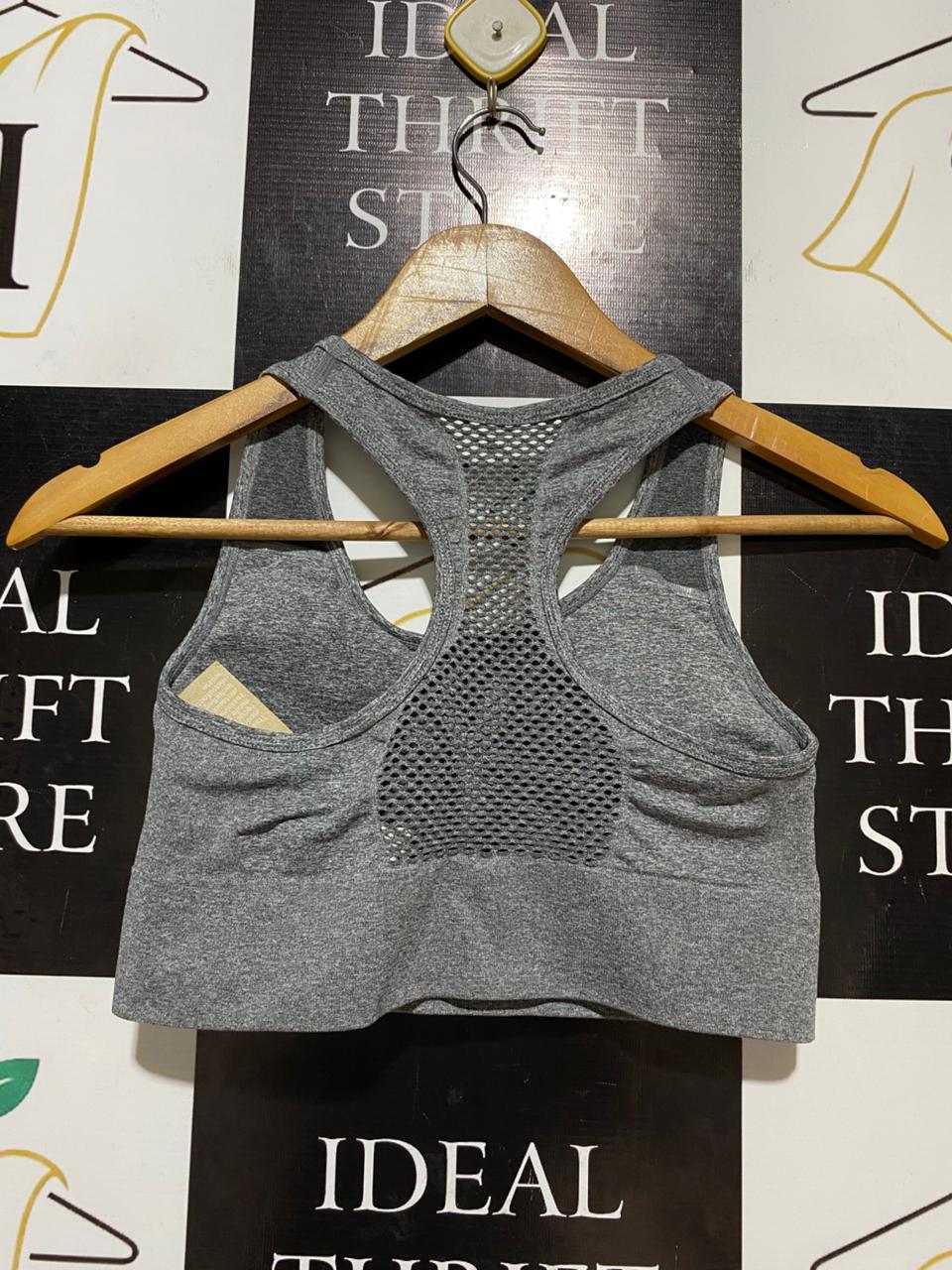 ANKO ACTIVE |M| BUST 13| B27| PREMIUM HEATHERED GREY RACERBACK SPORTS BRA