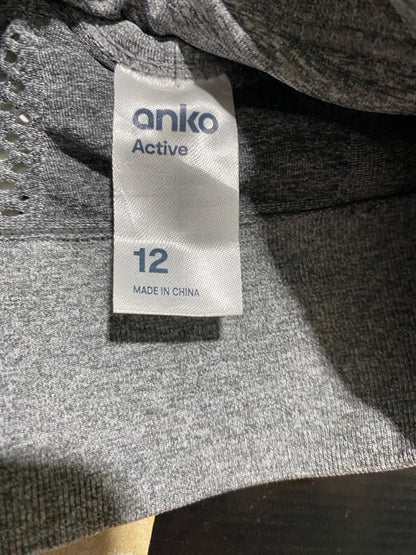 ANKO ACTIVE |M| BUST 13| B27| PREMIUM HEATHERED GREY RACERBACK SPORTS BRA