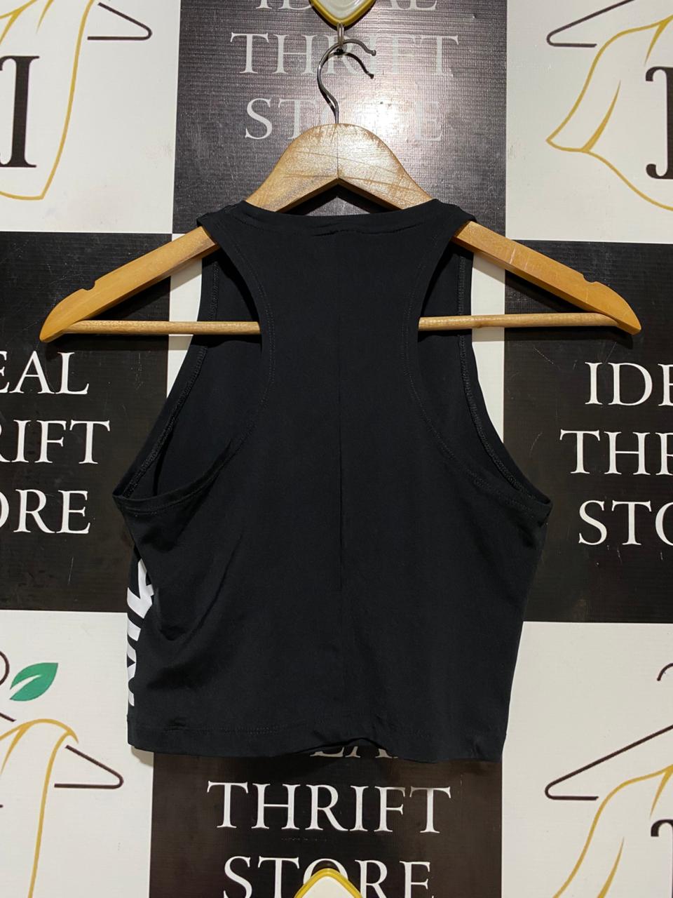 NIKE |S| BUST 14| B27| WOMEN BLACK HIGH-NECK CROPPED TANK TOP