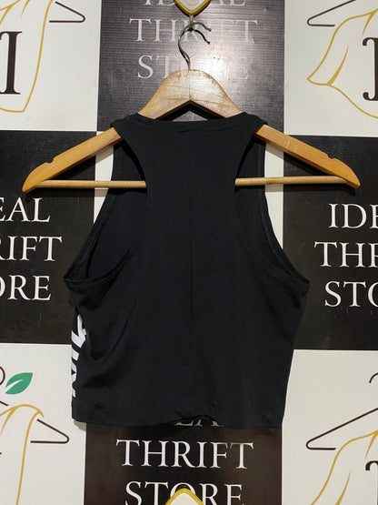 NIKE |S| BUST 14| B27| WOMEN BLACK HIGH-NECK CROPPED TANK TOP