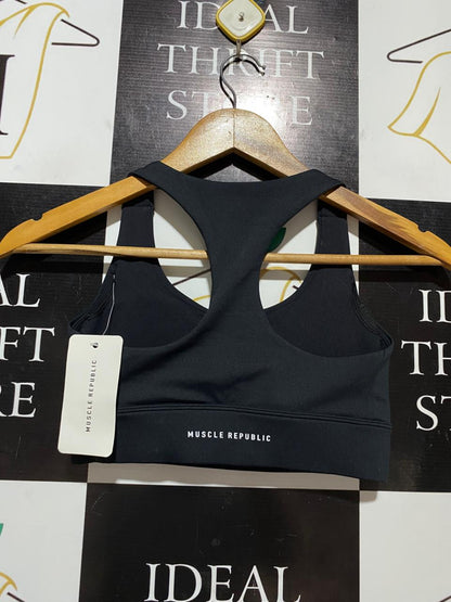 MUSCLE REPUBLIC |XS| BUST 13| B27| WOMEN MSCR RACERBACK SPORTS BRA