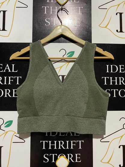 H&M |L| BUST 15| B27| WOMEN PREMIUM SEAMLESS RIBBED COMFORT SPORTS BRA