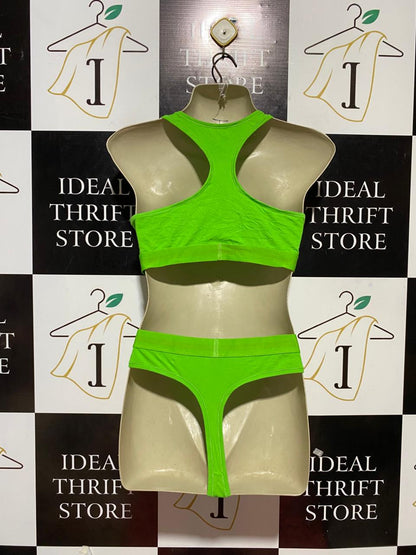 TOMMY HILFIGER |L| B27| WOMEN NEON GREEN LINGERIE SET
