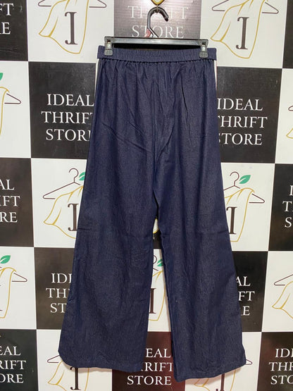 & ME |M| WAIST 27| B27| DARK WASH DENIM WIDE LEG JOGGER PANTS WITH SIDE STRIPE