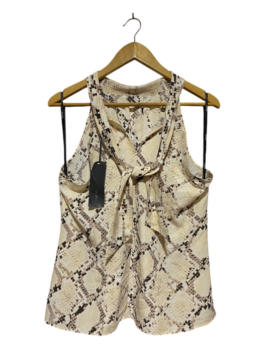 TOKITO |L| BUST 19| B28| WOMEN'S SNAKESKIN PRINT HALTER NECK BLOUSE / TOP