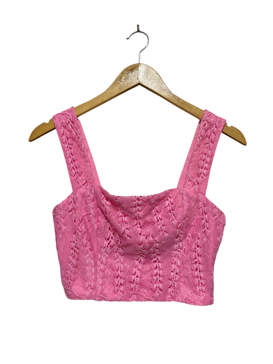 KOOKAI |S| BUST 14| B28| WOMEN'S LACE CROPPED CAMI TOP / CORSET BLOUSE