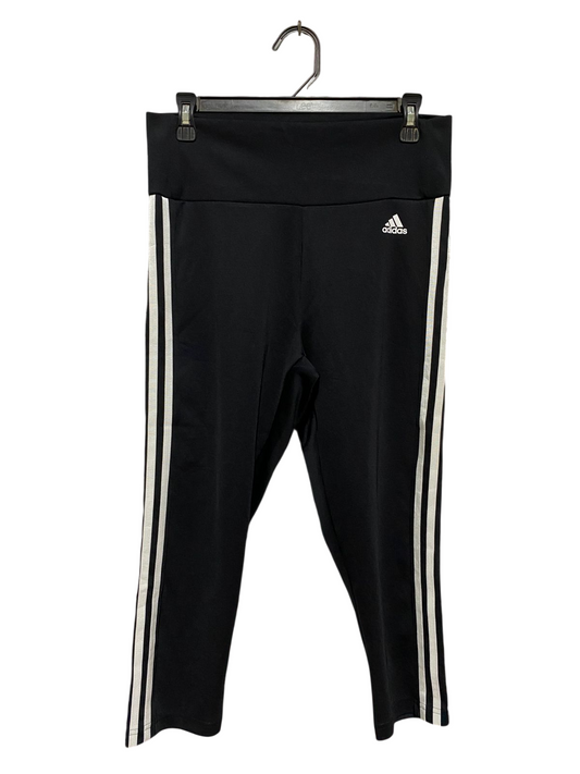 |L| WAIST 30| B35| WOMEN'S THREE-STRIPE CROPPED LEGGINGS / TROUSERS