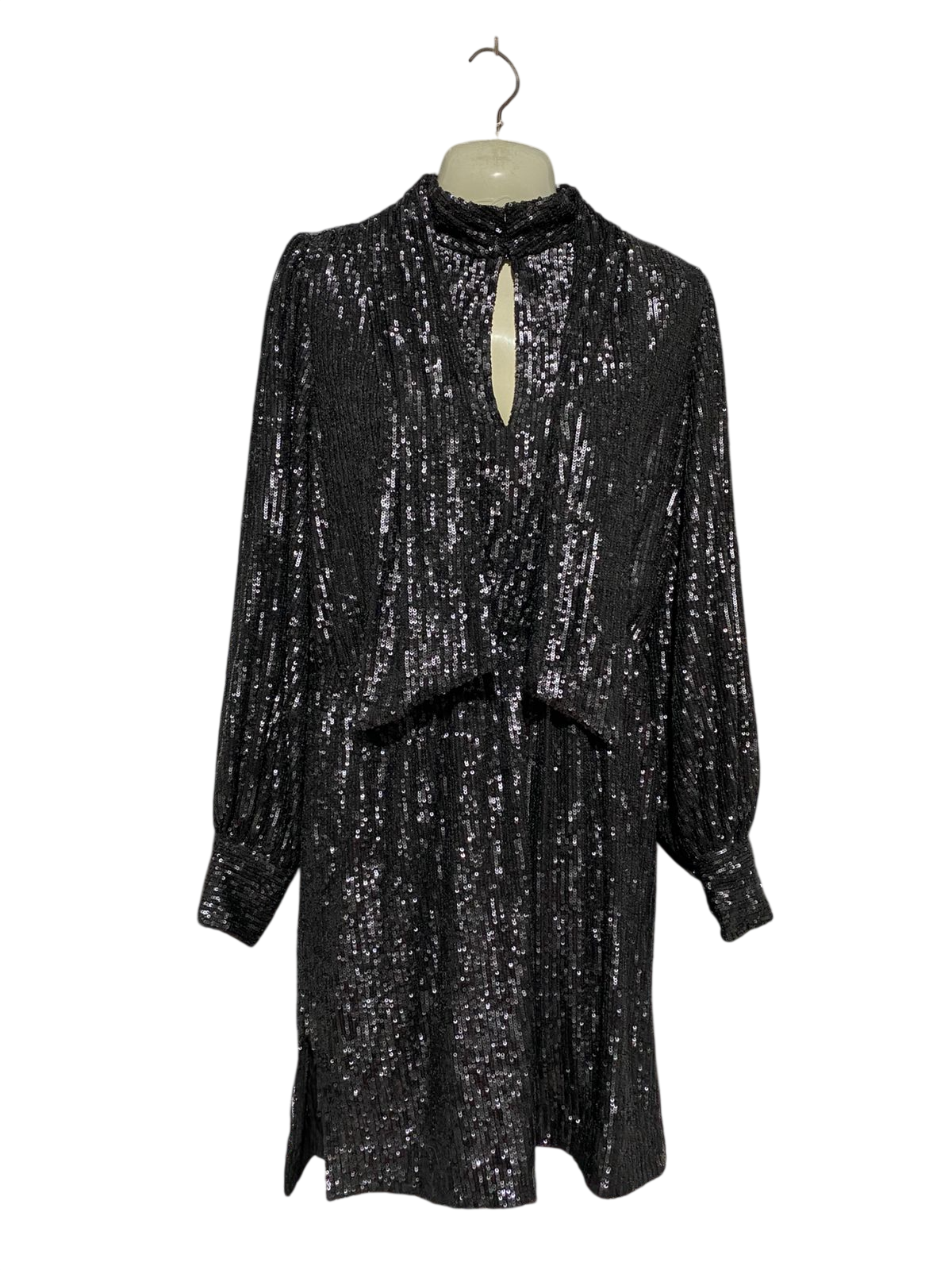 WITCHERY |M| BUST 19| B28| PREMIUM BURGUNDY SATIN HIGH-NECK PLEATED LONG MAXI DRESS
