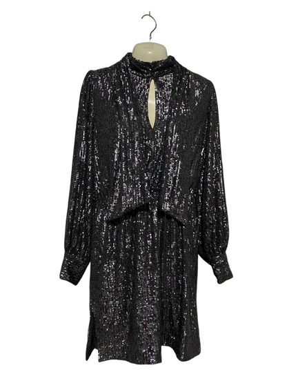 WITCHERY |M| BUST 19| B28| PREMIUM BURGUNDY SATIN HIGH-NECK PLEATED LONG MAXI DRESS