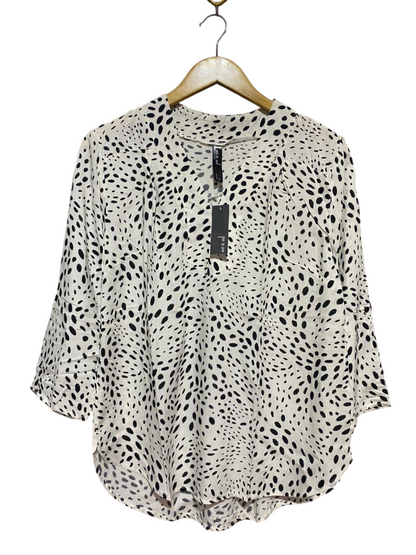 ED IT ED |L| BUST 19| B28| ANIMAL PRINT V-NECK BLOUSE