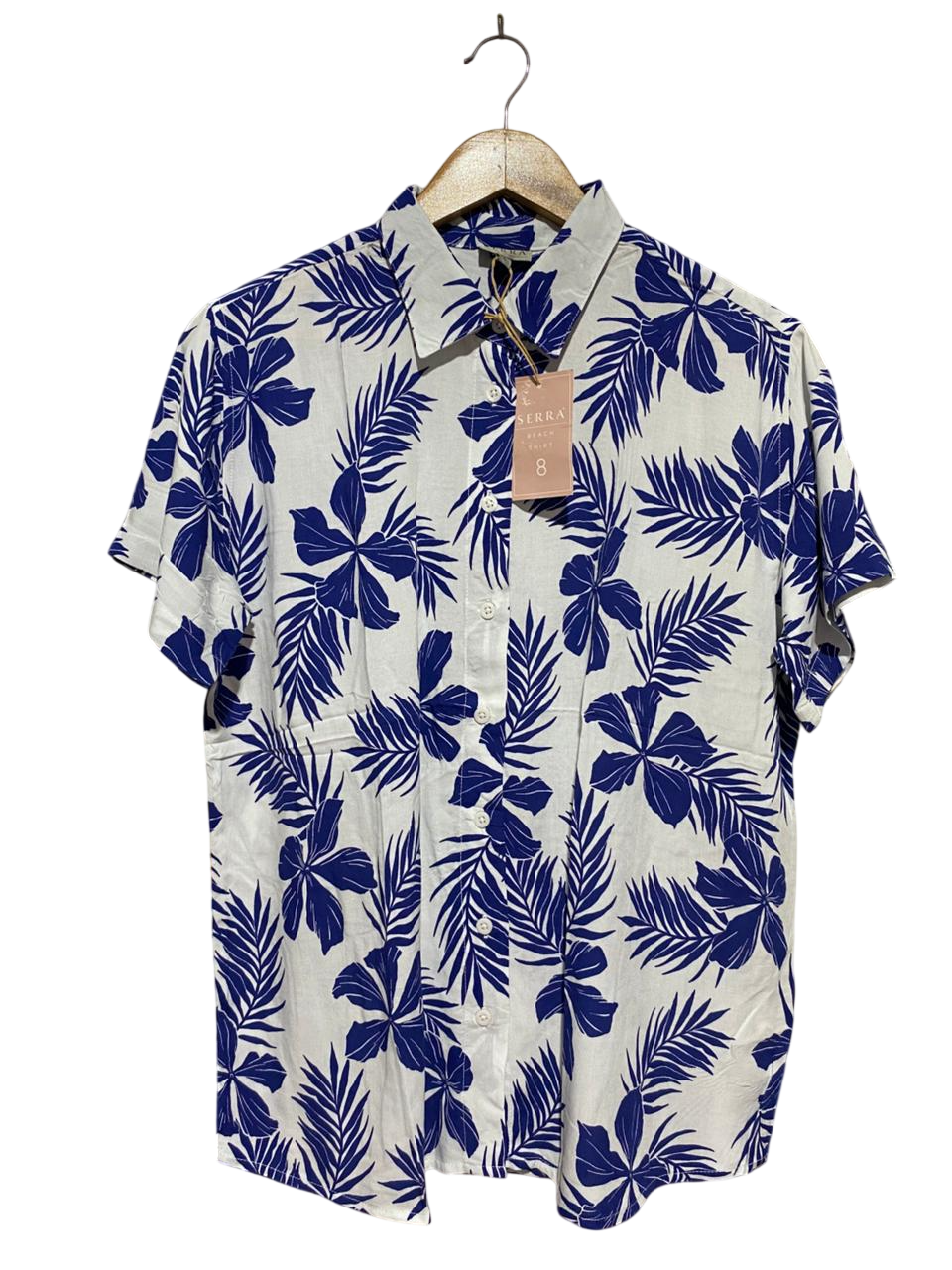 SERRA |XL| BUST 20| B28| TROPICAL PRINT BUTTON-DOWN BEACH SHIRT