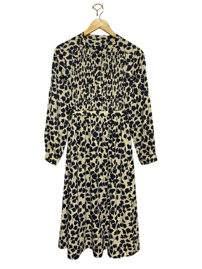 |M| BUST 18| B28| FLORAL PRINT PIN-TUCK LONG MIDI DRESS
