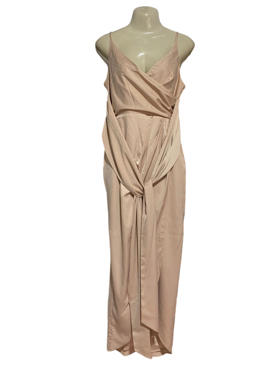 SHOWPO |M| BUST 17| B29| PREMIUM SATIN WRAP FRONT MAXI DRESS