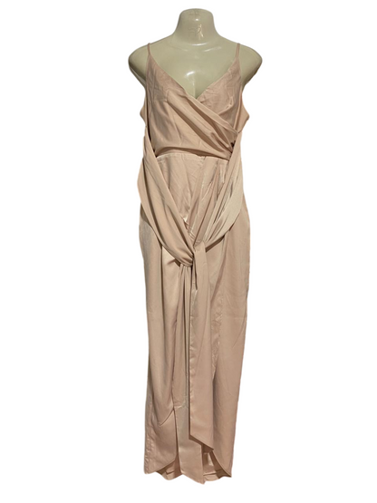 SHOWPO |M| BUST 17| B29| PREMIUM SATIN WRAP FRONT MAXI DRESS