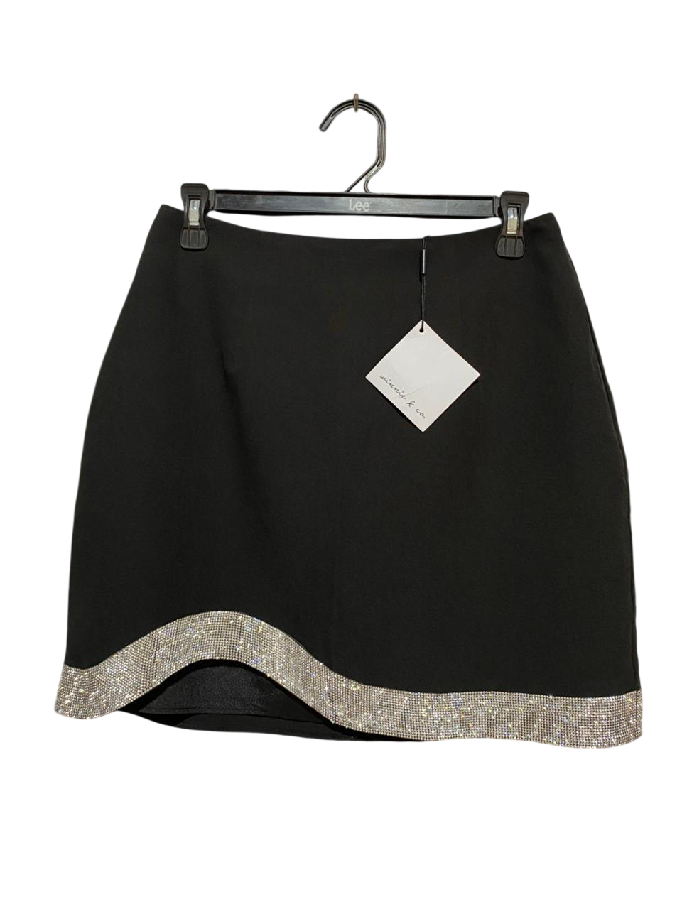 WINNIE & CO |M| WAIST 28| B29| WOMEN'S RHINESTONE EMBELLISHED WAVE HEM MINI SKIRT