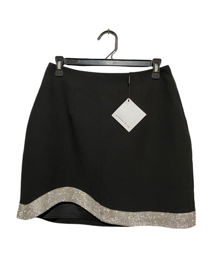 WINNIE & CO |M| WAIST 28| B29| WOMEN'S RHINESTONE EMBELLISHED WAVE HEM MINI SKIRT