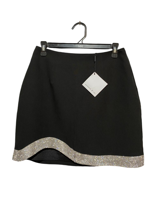 WINNIE & CO |M| WAIST 28| B29| WOMEN'S RHINESTONE EMBELLISHED WAVE HEM MINI SKIRT