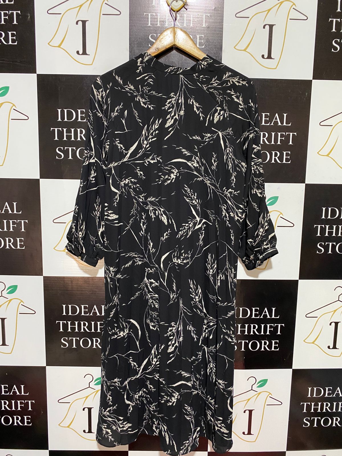 H&M |M| BUST 19| B29| WOMEN'S FLORAL PRINT LONG-SLEEVE MIDI / MAXI DRESS