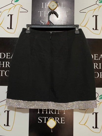 WINNIE & CO |M| WAIST 28| B29| WOMEN'S RHINESTONE EMBELLISHED WAVE HEM MINI SKIRT