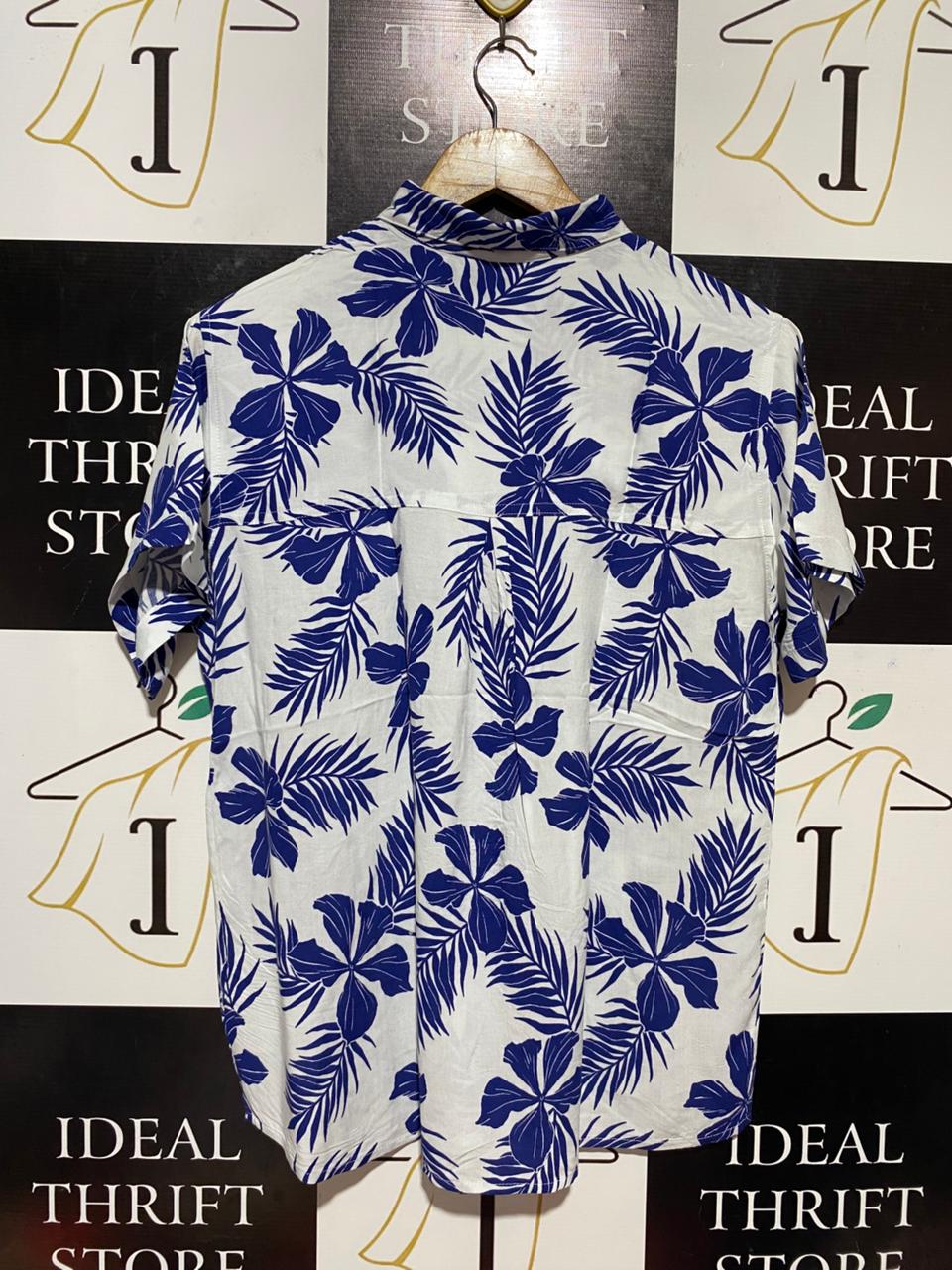 SERRA |XL| BUST 20| B28| TROPICAL PRINT BUTTON-DOWN BEACH SHIRT