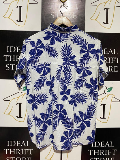 SERRA |XL| BUST 20| B28| TROPICAL PRINT BUTTON-DOWN BEACH SHIRT