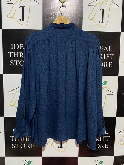 UNIQLO |XL| BUST FREE| B28| ABSTRACT PRINT BUTTON-DOWN BLOUSE