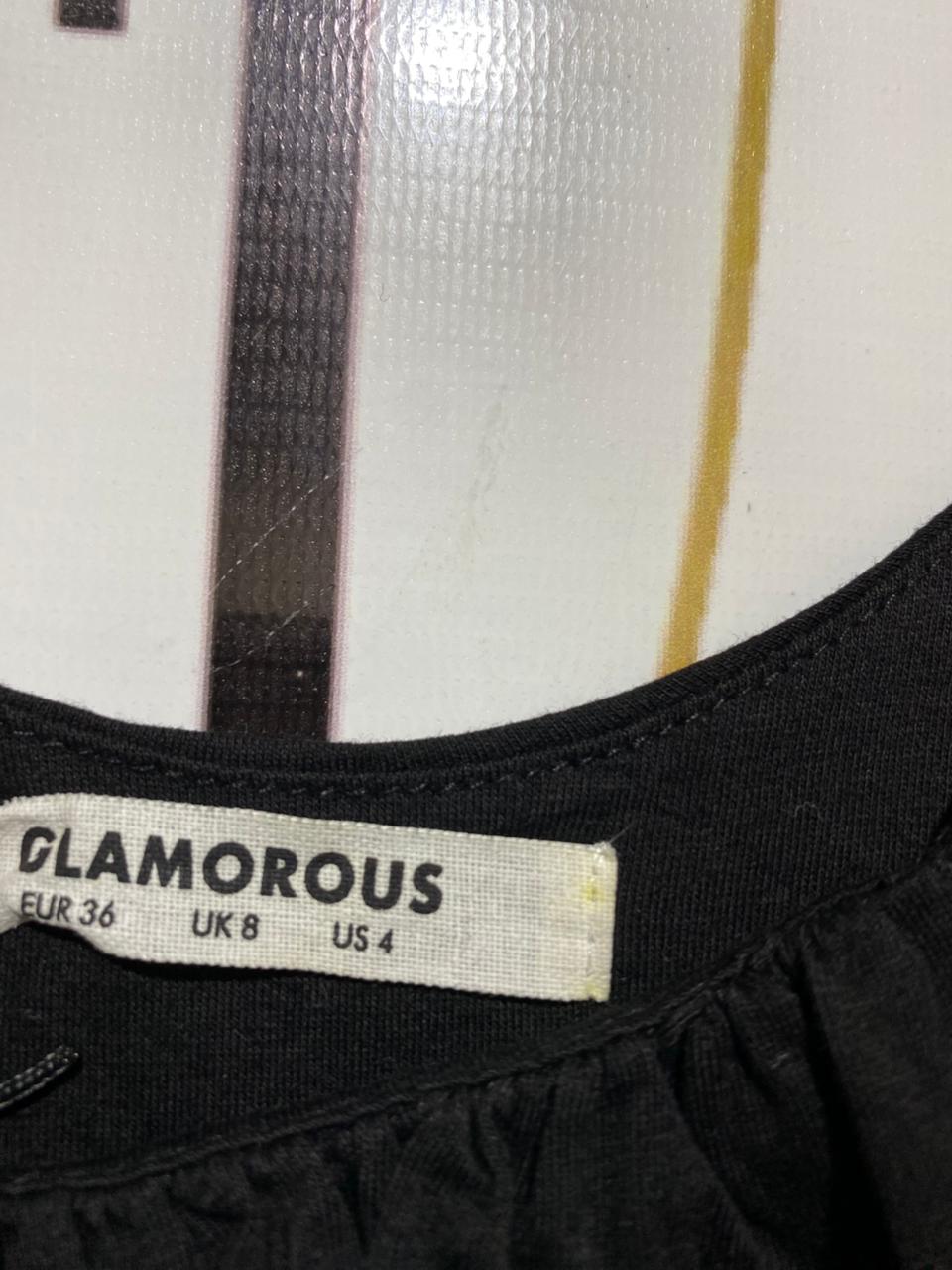 GLAMOROUS |S| BUST 16| B28| NEW BLACK GATHERED BUST BODYSUIT
