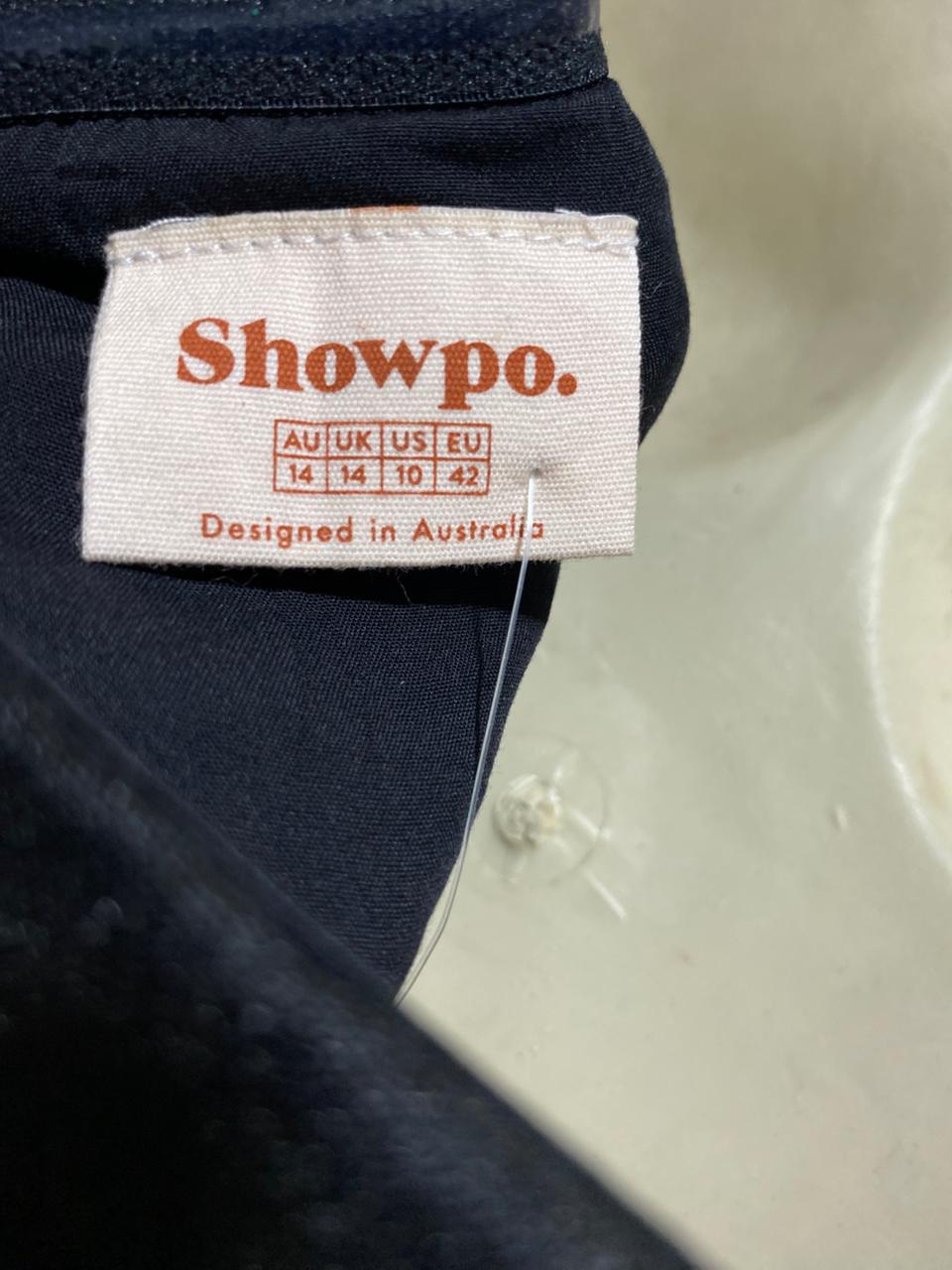 SHOWPO |M| BUST 17| B28| PREMIUM BLACK STRAPLESS STRUCTURED TUBE CROP TOP