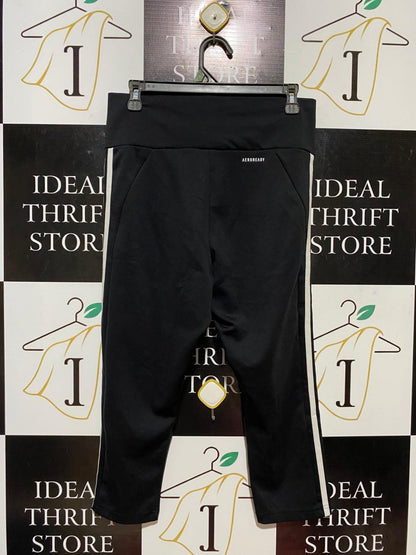 |L| WAIST 30| B28| WOMEN'S THREE-STRIPE CROPPED LEGGINGS / TROUSERS