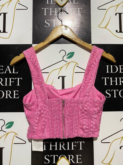 KOOKAI |S| BUST 14| B28| WOMEN'S LACE CROPPED CAMI TOP / CORSET BLOUSE