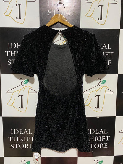 |M| BUST 16| B28| WOMEN'S SEQUINED BACKLESS MINI DRESS / PARTY WEAR