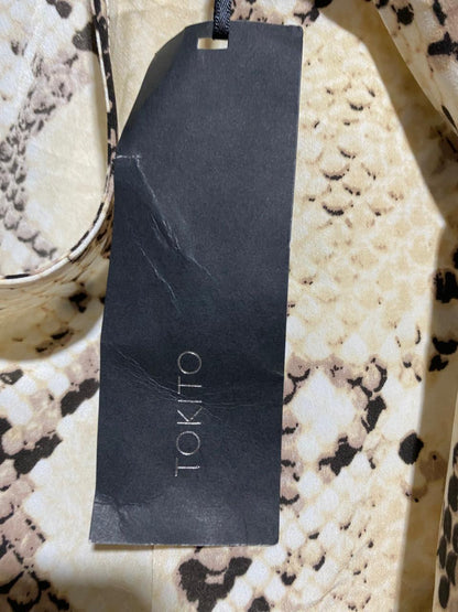 TOKITO |L| BUST 19| B28| WOMEN'S SNAKESKIN PRINT HALTER NECK BLOUSE / TOP