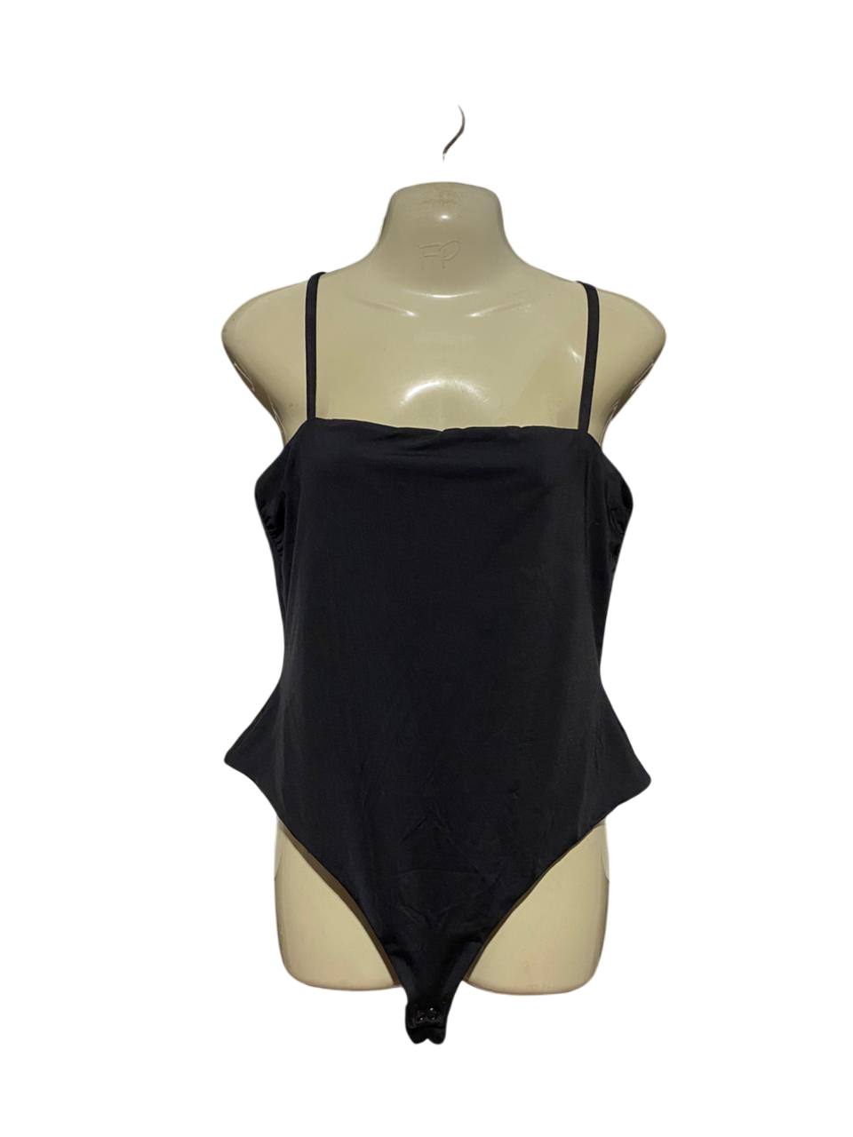 KOOKAI |M| BUST 17| B29| PREMIUM BLACK STRAIGHT-NECK SLEEK SLEEVELESS BODYSUIT