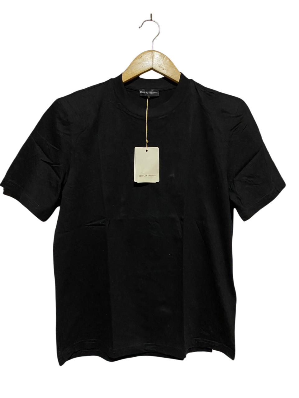 SCANLAN THEODORE |M| BUST 19| B29| BLACK PREMIUM LUXURY CREW-NECK CASUAL TEE SHIRT