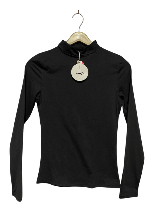ALLY |S| BUST 15| B29| BLACK HIGH-NECK MOCK TURTLENECK LONG SLEEVE TOP