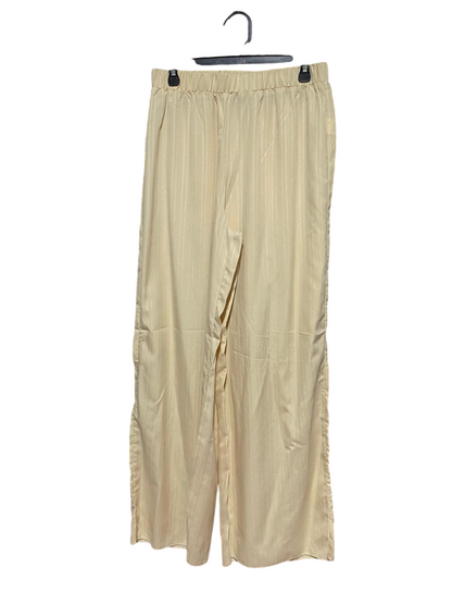 SHEIN |L| WAIST 29| B29| PREMIUM CREAM LIGHTWEIGHT WIDE-LEG TROUSERS