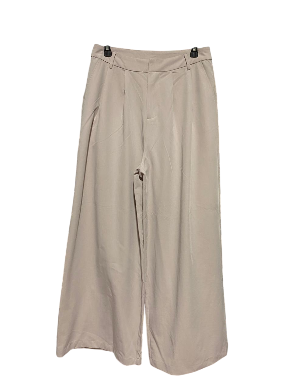 CALLI |L| WAIST 30| B29| PREMIUM BEIGE HIGH-WAISTED WIDE-LEG TROUSERS