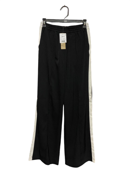 ANKO |S| WAIST 26| B29| PREMIUM BLACK WIDE-LEG TROUSERS WITH WHITE SIDE STRIPES