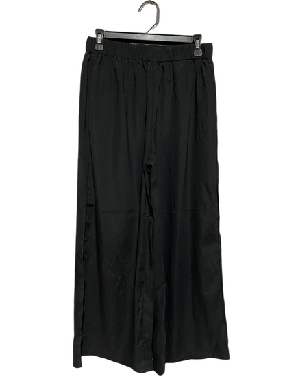 |M| WAIST 28| B29| CLASSIC BLACK HIGH-WAISTED WIDE-LEG TROUSERS